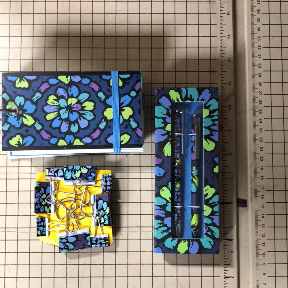 Vera Bradley Pen/Pencil, Binder Clips, Index Cards